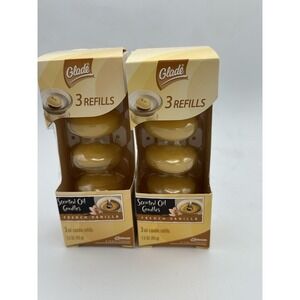 SC Johnson Glade Scented Oil Candles Refill French Vanilla 1.5Oz Set Of 2